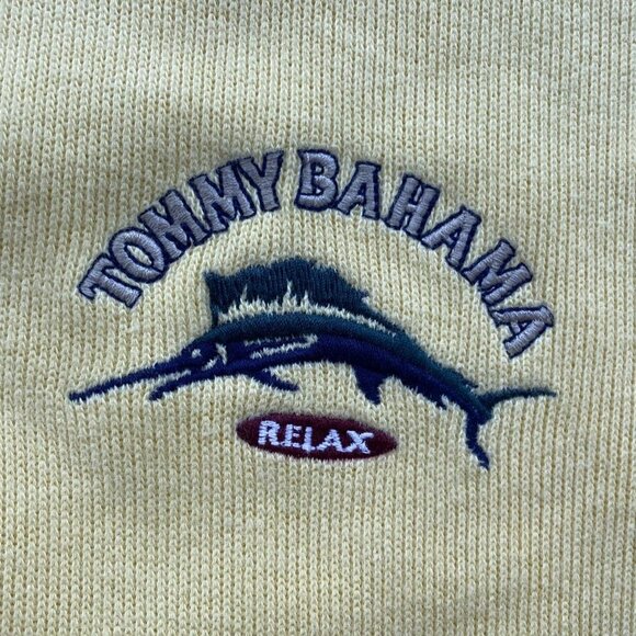 Tommy Bahama Mens Sweater Large Pullover 1/4 Zip Knit Long Sleeve Casual Yellow - Picture 7 of 9